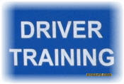 Driver training sign